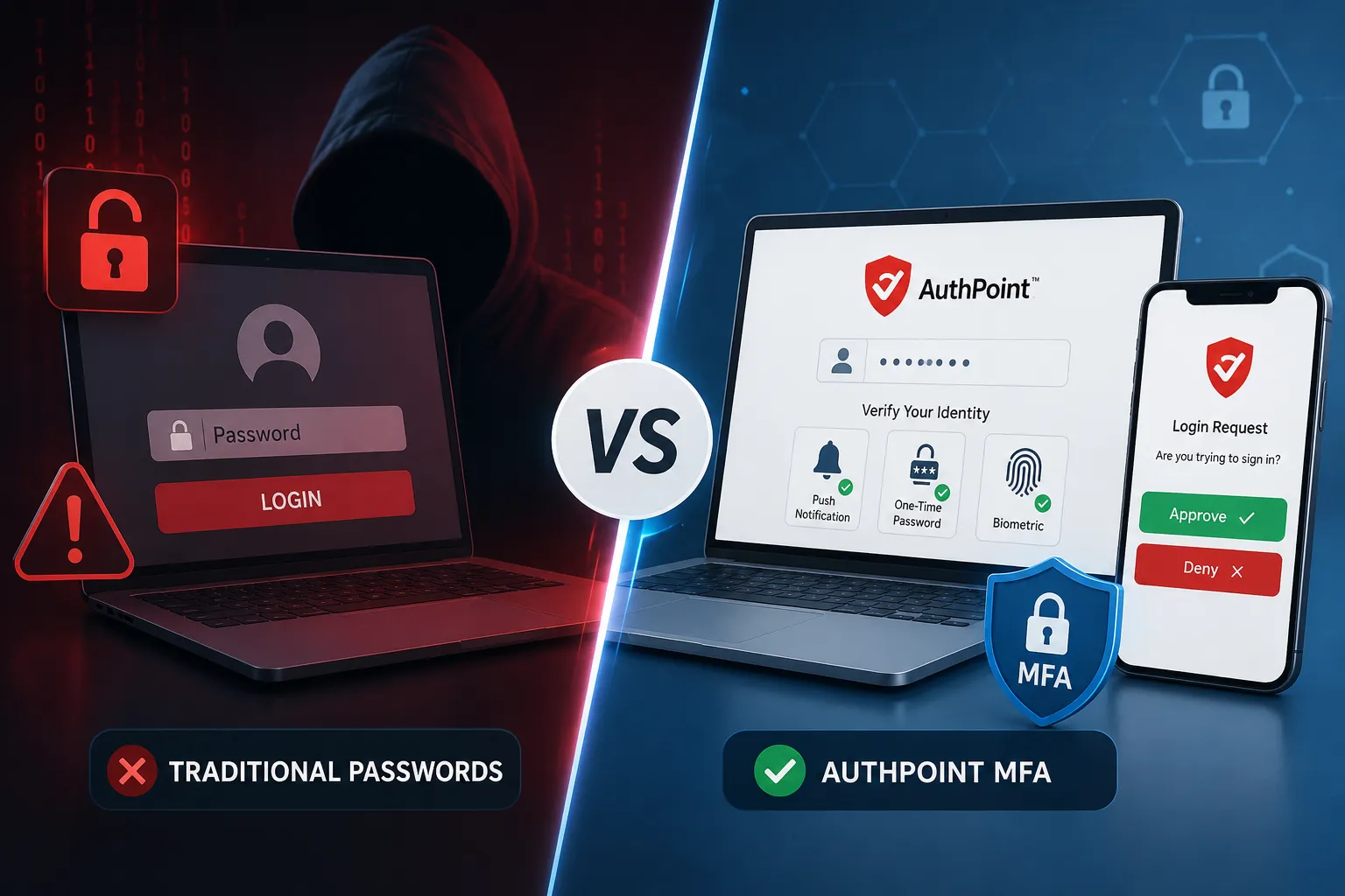 AuthPoint MFA vs Traditional Passwords - What's the Difference?